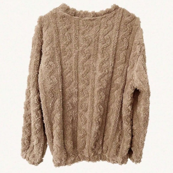 Cozy Teddy Long Sleeve Top Pants Pajamas Set - Picture 5 of 11